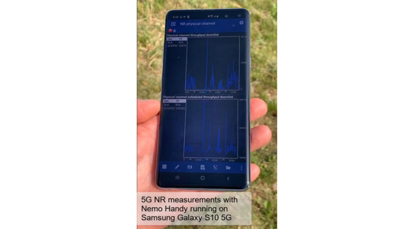 Nemo Handy Running on Samsung Galaxy S10 5G Mobile Device